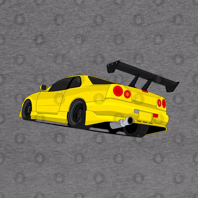 SKYLINE GTR R34 YELLOW by VENZ0LIC